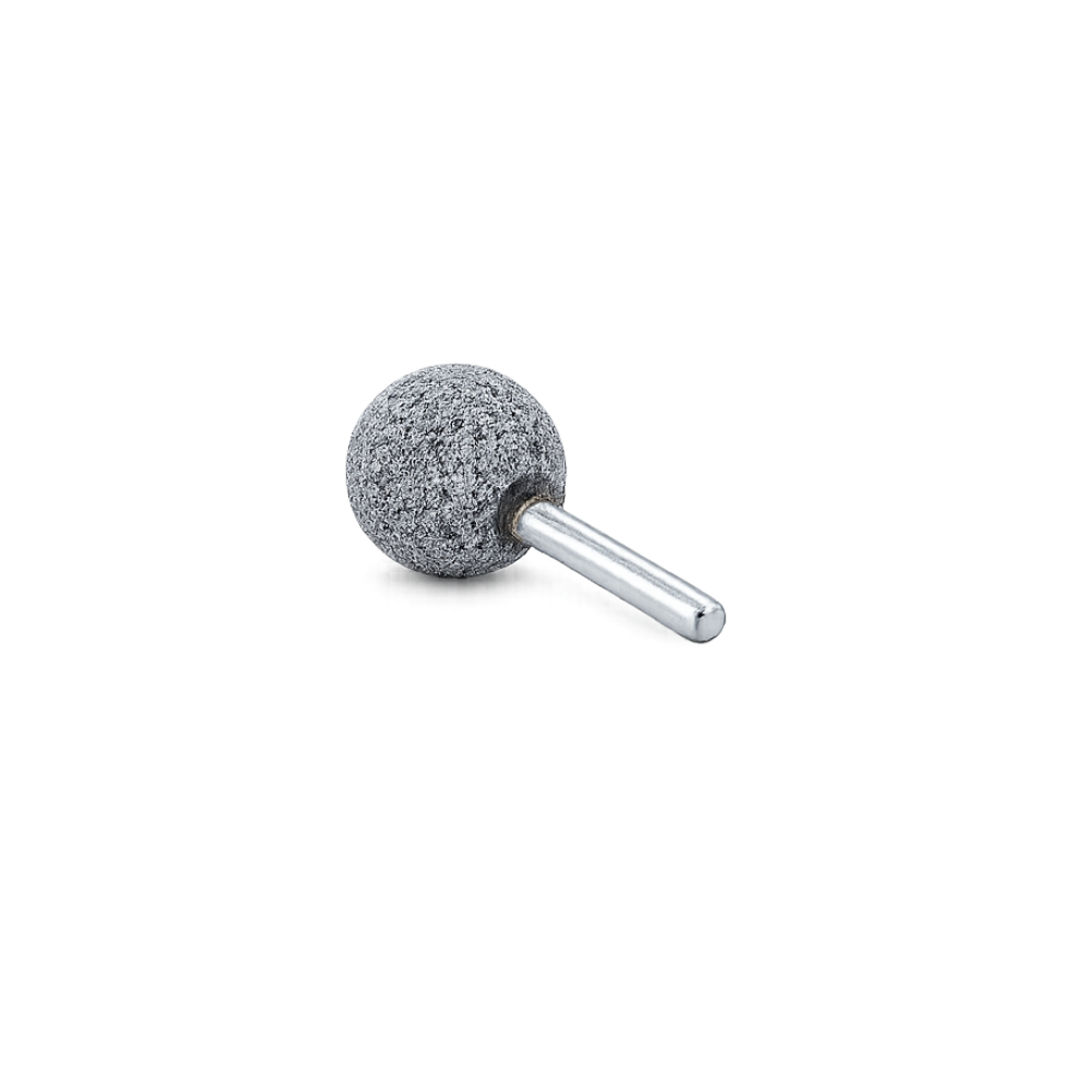 vue de coté Meule sphérique grain 24 VM Rubber