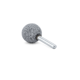 vue de coté Meule sphérique grain 24 VM Rubber