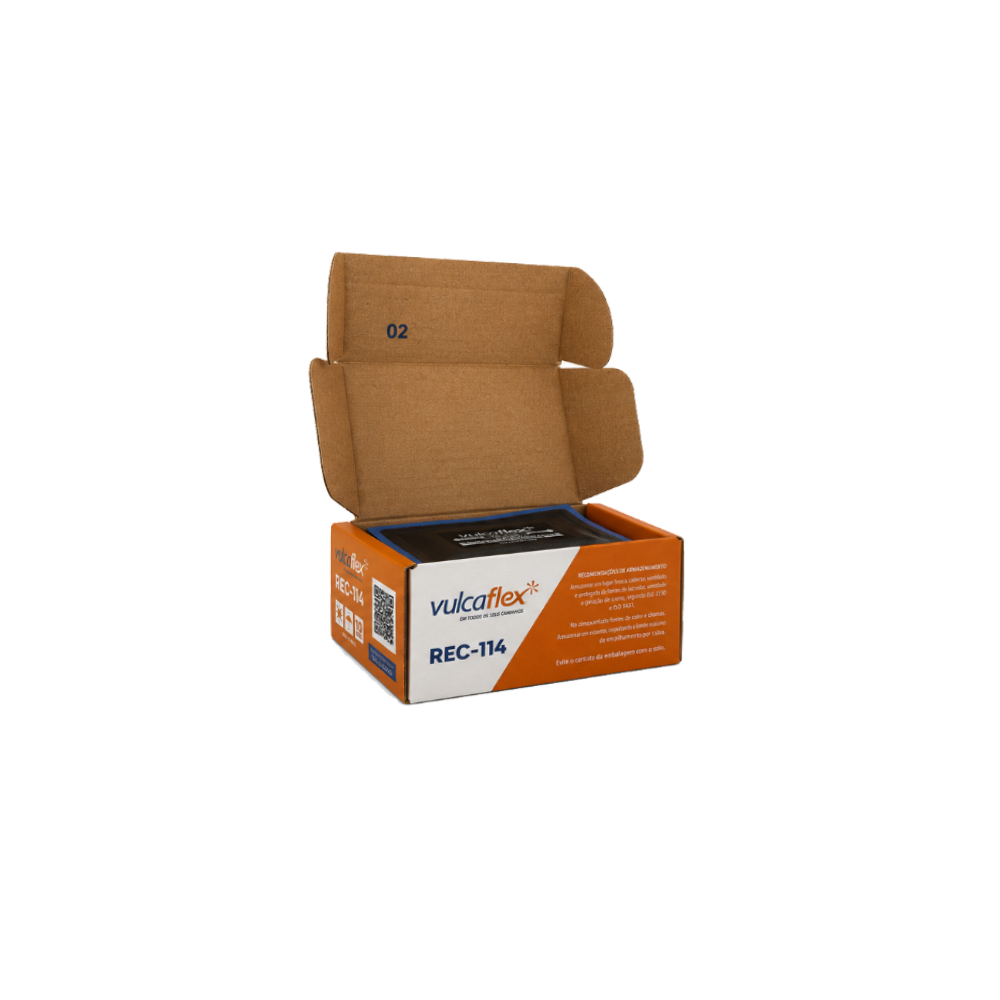 Boite ouvert des Emplâtres radial Vulcaflex REC-114 85 × 130 mm