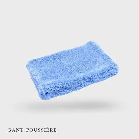 Gant poussière et support fragile